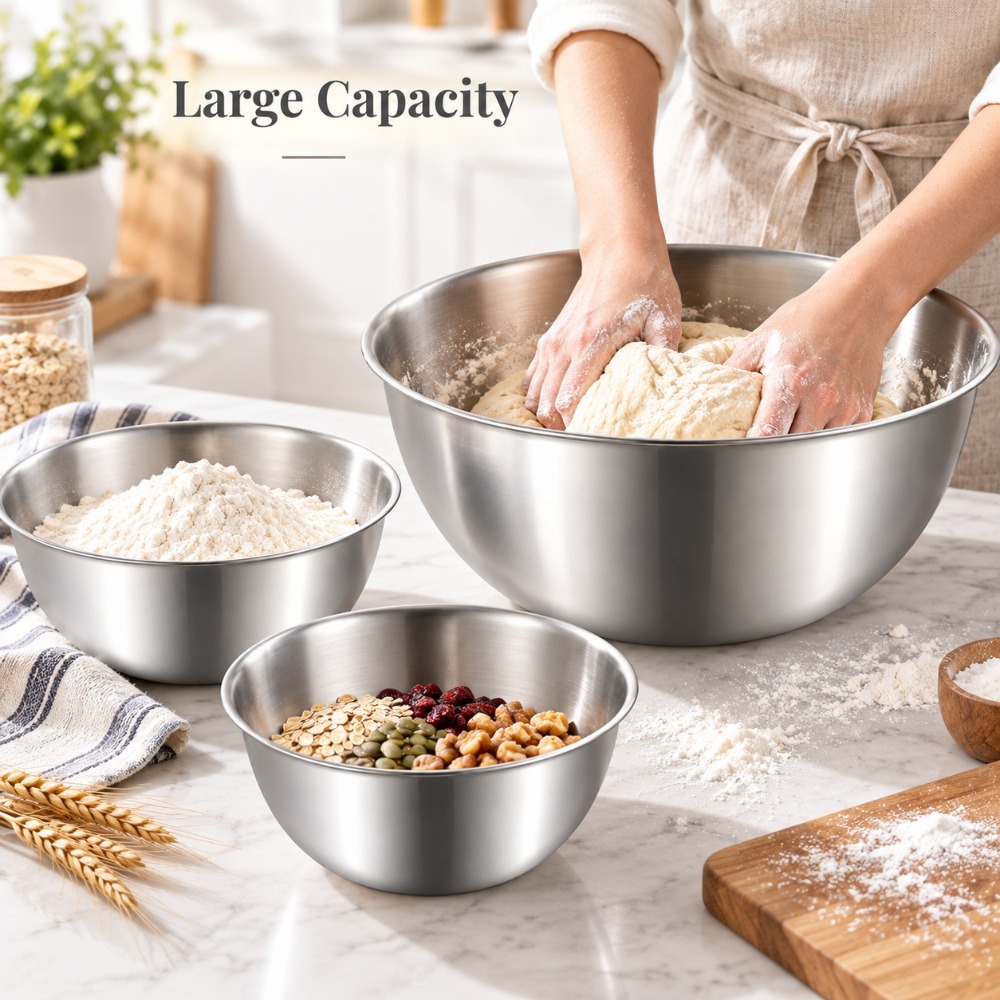 Set di 3 ciotole in acciaio in - Baking Kitchen Set recensione e prezzo